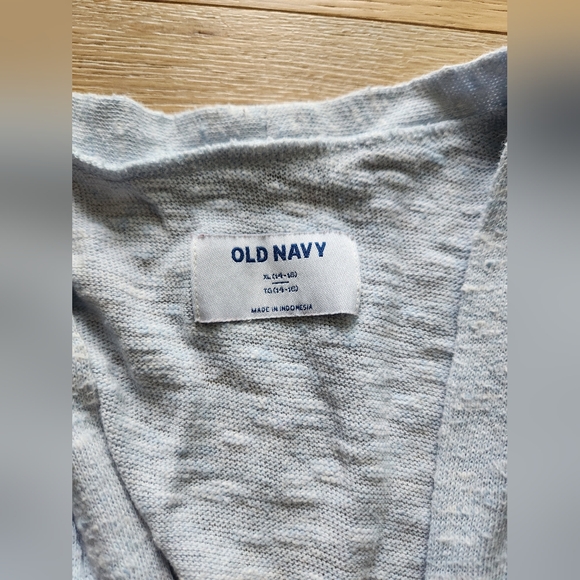 OLD NAVY | Thin baby blue open long cardigan with pockets - Picture 3 of 4